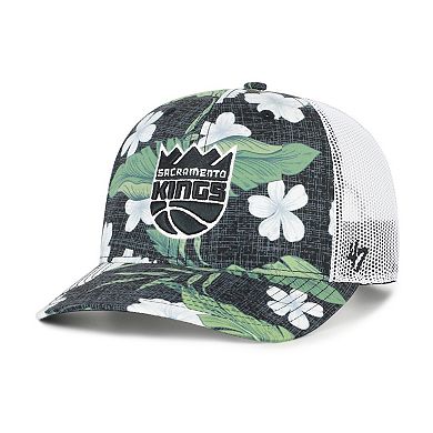 Men's '47 Black Sacramento Kings Beach Side Trucker Adjustable Hat