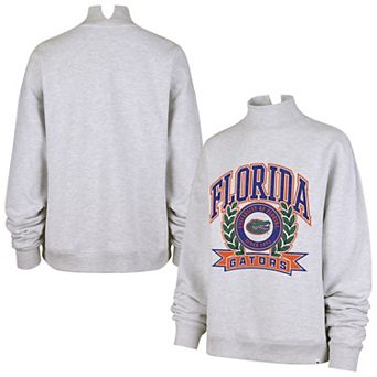 Women's '47 Gray Florida Gators Laurel Arch Mock Neck Sweatshirt