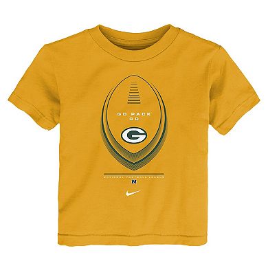 Toddler Nike Gold Green Bay Packers Icon Legend T-Shirt