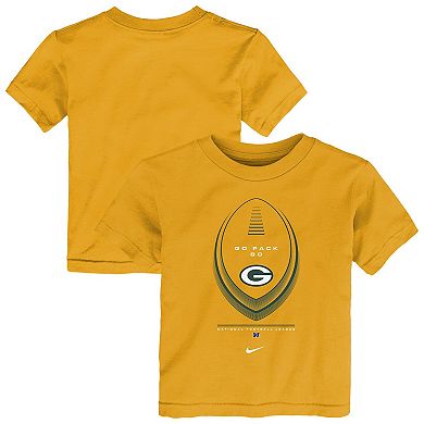 Toddler Nike Gold Green Bay Packers Icon Legend T-Shirt