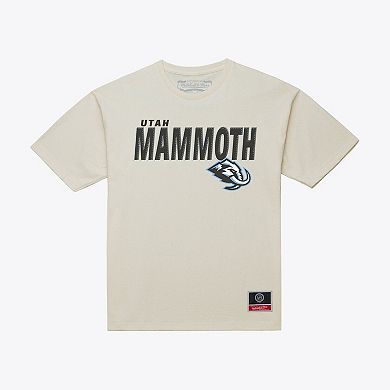 Men's Mitchell & Ness Cream Utah Mammoth Core Plus T-Shirt
