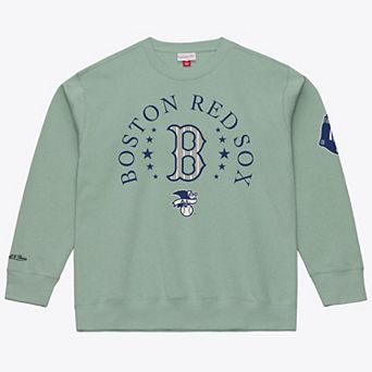 Men's Mitchell & Ness Green Boston Red Sox Yacht Rock Fleece Sweatshirt