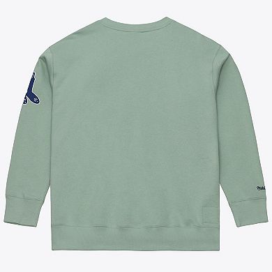 Men's Mitchell & Ness Green Boston Red Sox Yacht Rock Fleece Sweatshirt