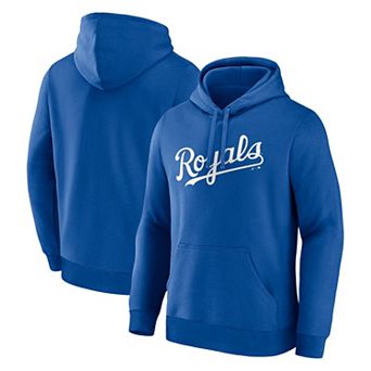Men's Logo Athletic Royal Kansas City Royals Wordmark Hoodie
