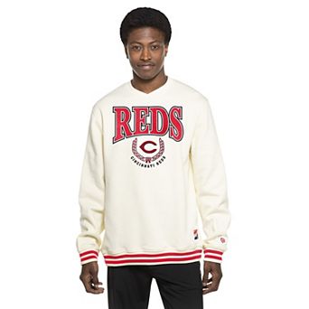 Men's New Era White Cincinnati Reds Throwback Sweatshirt