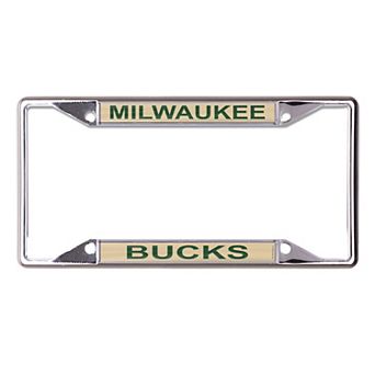 WinCraft Milwaukee Bucks Printed Metal License Plate Frame