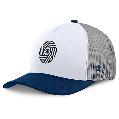 Men's Fanatics White San Diego FC On Deck A-Frame Trucker Adjustable Hat