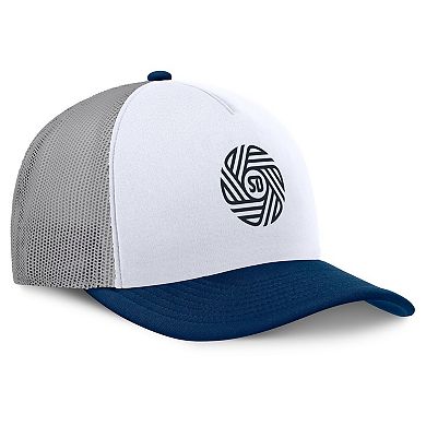 Men's Fanatics White San Diego FC On Deck A-Frame Trucker Adjustable Hat