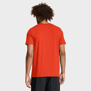 Men's Nike Orange Houston Astros Tri-Blend Logo T-Shirt