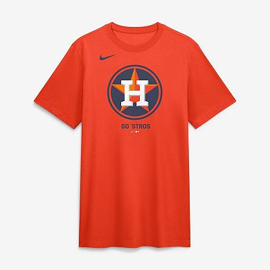 Men's Nike Orange Houston Astros Tri-Blend Logo T-Shirt