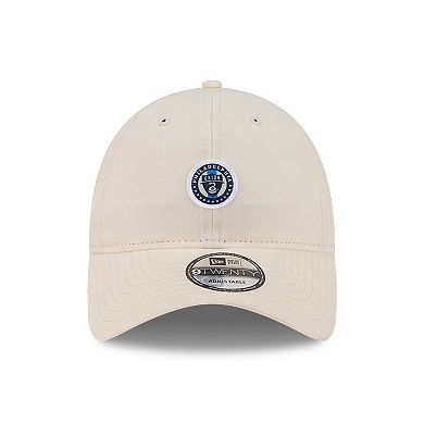 Men's New Era Beige Philadelphia Union Micro Team Logo 9TWENTY Adjustable Hat