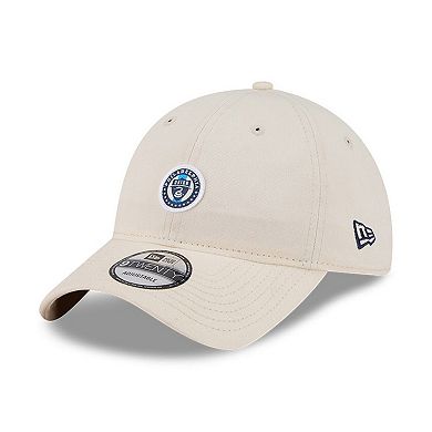 Men's New Era Beige Philadelphia Union Micro Team Logo 9TWENTY Adjustable Hat