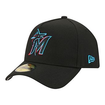 Men's New Era Black Miami Marlins A-Frame 59FORTY Fitted Hat