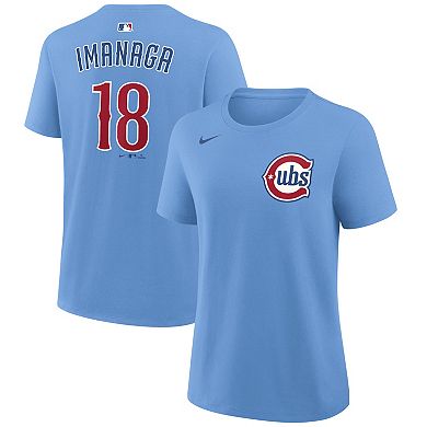 Women's Nike Shota Imanaga Light Blue Chicago Cubs Name & Number T-Shirt