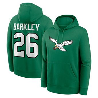 Men's Nike Saquon Barkley Kelly Green Philadelphia Eagles Name & Number Hoodie