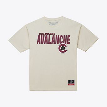 Men's Mitchell & Ness Cream Colorado Avalanche Core Plus T-Shirt
