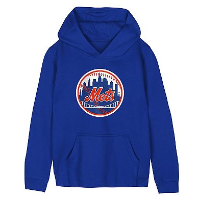 Preschool Outerstuff Royal New York Mets Primary Logo Fleece Hoodie