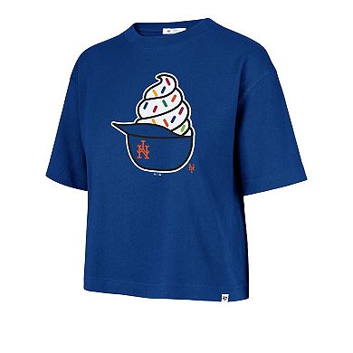 Women's '47 Royal New York Mets Ice Cream Helmet T-Shirt
