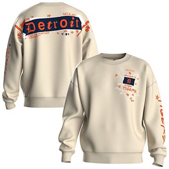 Women's Fanatics Beige Detroit Tigers Graffiti Fleece Sweatshirt