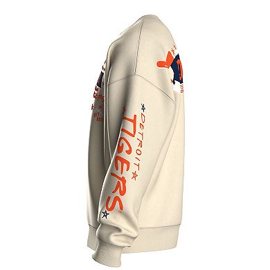 Women's Fanatics Beige Detroit Tigers Graffiti Fleece Sweatshirt