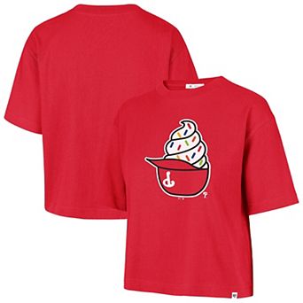 Women's '47 Red Philadelphia Phillies Ice Cream Helmet T-Shirt