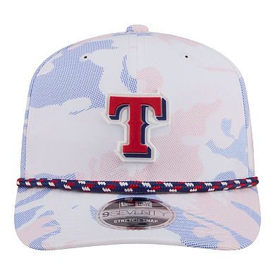 Men's New Era White Texas Rangers Camo Rope COOLERA 9SEVENTY Adjustable Hat