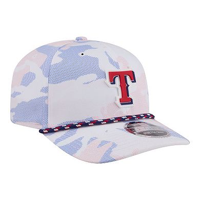 Men's New Era White Texas Rangers Camo Rope COOLERA 9SEVENTY Adjustable Hat