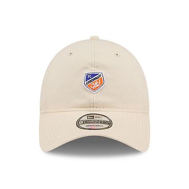 Men's New Era Beige FC Cincinnati Micro Team Logo 9TWENTY Adjustable Hat