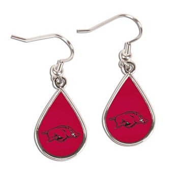 WinCraft Arkansas Razorbacks Tear Drop Dangle Earrings