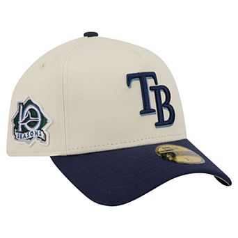 Men's New Era Cream Tampa Bay Rays Chrome A-Frame 59FORTY Fitted Hat