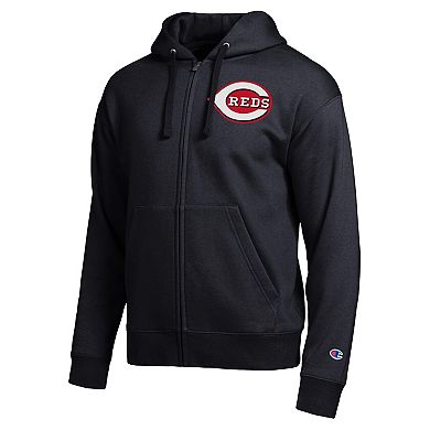 Men's Champion Black Cincinnati Reds All-Star Full-Zip Hoodie