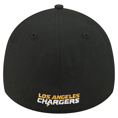 Men's New Era Black Los Angeles Chargers Core Team 39THIRTY Flex Hat