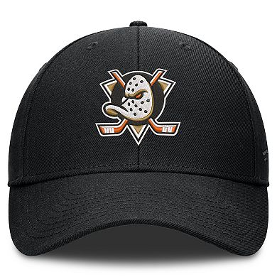 Men's Fanatics Black Anaheim Ducks Force Adjustable Hat