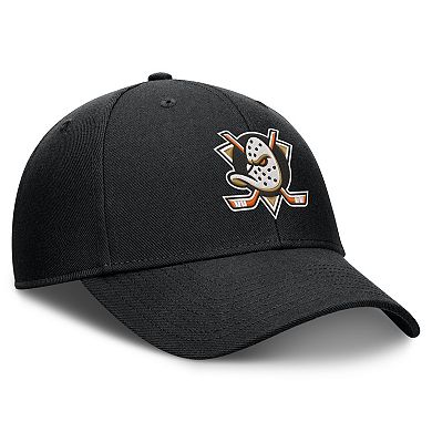 Men's Fanatics Black Anaheim Ducks Force Adjustable Hat