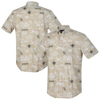 Men's Reyn Spooner Gold New Orleans Saints Kekai Performance Button-Down Top