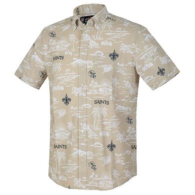 Men's Reyn Spooner Gold New Orleans Saints Kekai Performance Button-Down Top