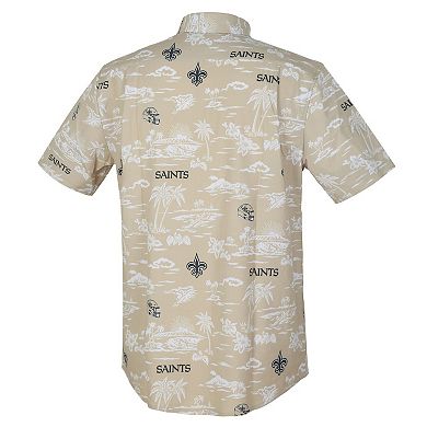 Men's Reyn Spooner Gold New Orleans Saints Kekai Performance Button-Down Top