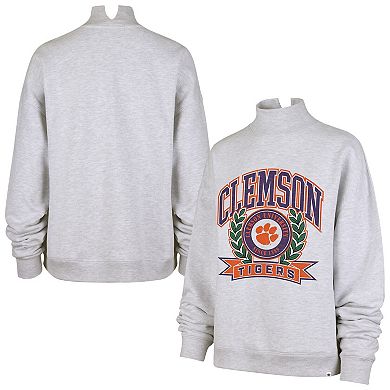 Women's '47 Gray Clemson Tigers Laurel Arch Mock Neck Sweatshirt