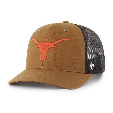 Unisex Carhartt x '47 Brown Texas Longhorns Trucker Adjustable Hat