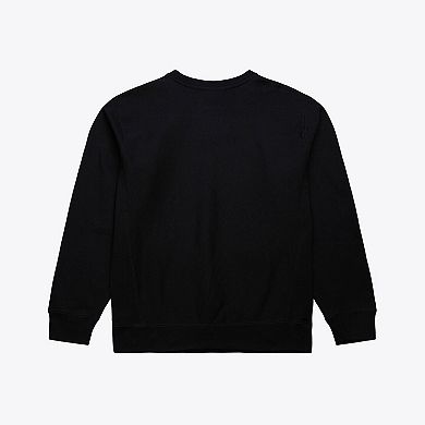 Men's Mitchell & Ness Randy Johnson Black Arizona Diamondbacks Stripes Name & Number Crewneck Sweatshirt