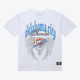 Men's Mitchell & Ness White Oklahoma City Thunder Old English Classic T-Shirt