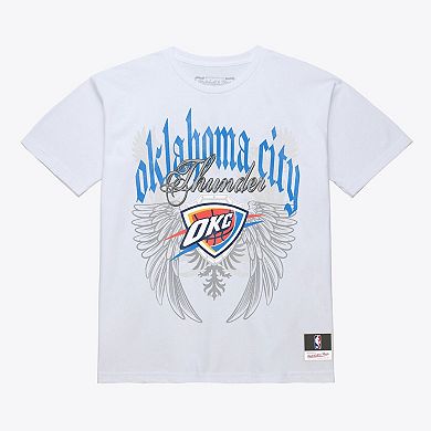Men's Mitchell & Ness White Oklahoma City Thunder Old English Classic T-Shirt
