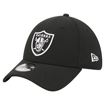 Men's New Era Black Las Vegas Raiders Core Team 39THIRTY Flex Hat