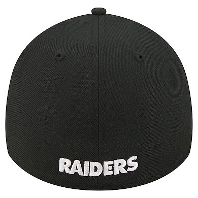 Men's New Era Black Las Vegas Raiders Core Team 39THIRTY Flex Hat