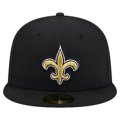 Men's New Era Black New Orleans Saints 59FIFTY Fitted Hat