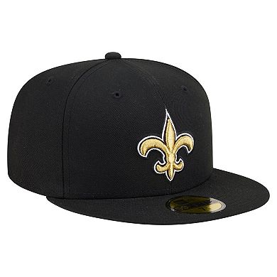 Men's New Era Black New Orleans Saints 59FIFTY Fitted Hat