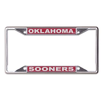 WinCraft Oklahoma Sooners Printed Wordmark Metal License Plate Frame