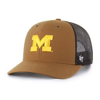 Unisex Carhartt x '47 Brown Michigan Wolverines Trucker Adjustable Hat