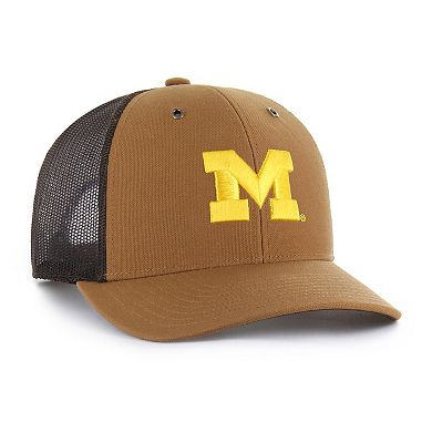 Unisex Carhartt x '47 Brown Michigan Wolverines Trucker Adjustable Hat