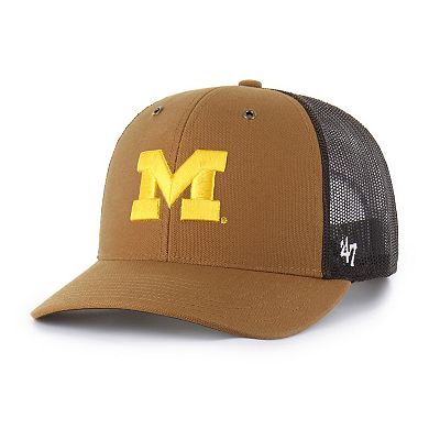 Unisex Carhartt x '47 Brown Michigan Wolverines Trucker Adjustable Hat